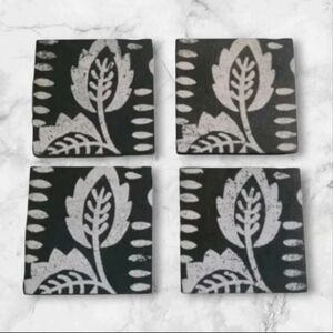 Hobby Lobby Black and White Floral Coasters